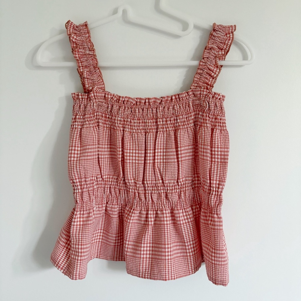 dazzlin red gingham top